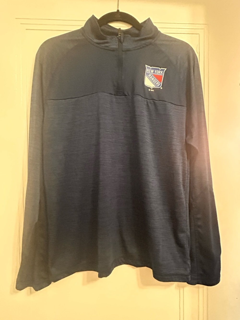 New York Rangers Navy Quarter-Zip Lightweight Pullover Medium